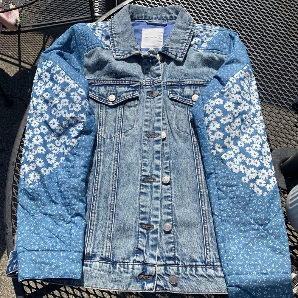 Avec Les Filles Blue Denim Jacket
